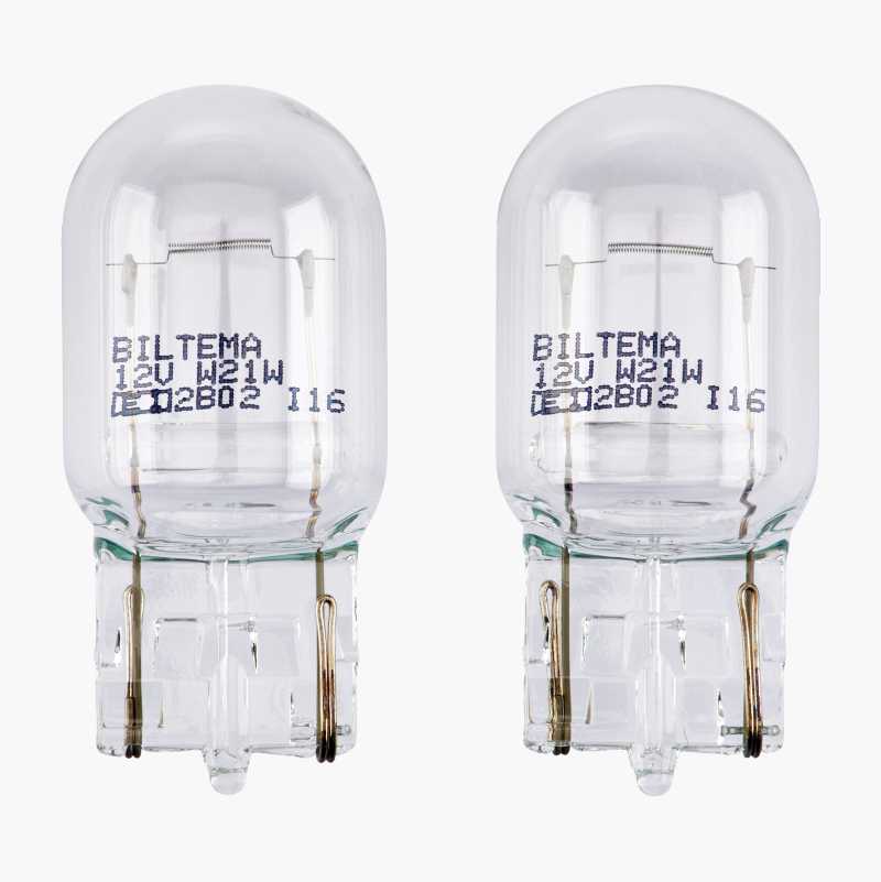 Glødepære W3x16d, 12 V, 21 W, 2 stk.