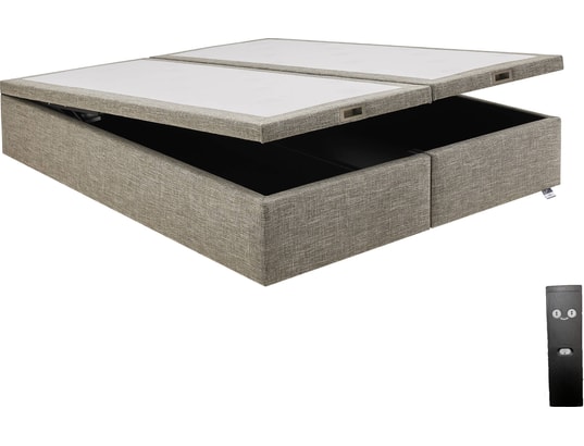TEMPUR - Sommier 160 x 200 Premium Swift électrique 160x200 tissé sauge D70