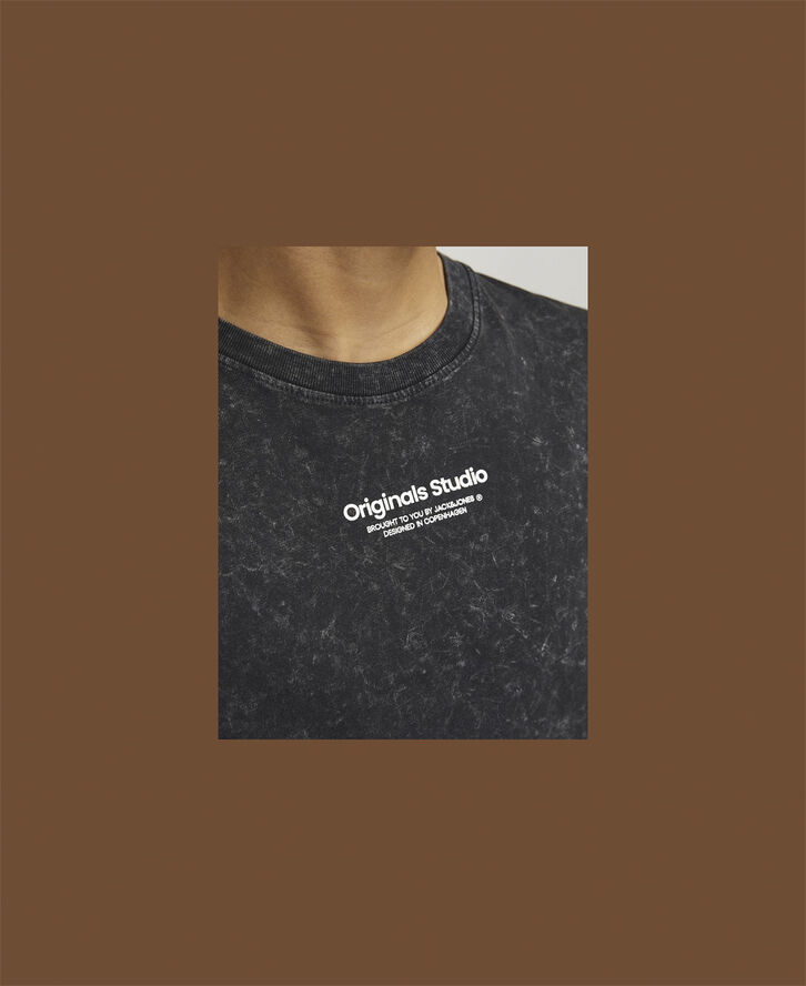 Jack & Jones JORVESTERBRO WASH TEE SS CREW NECK Sort