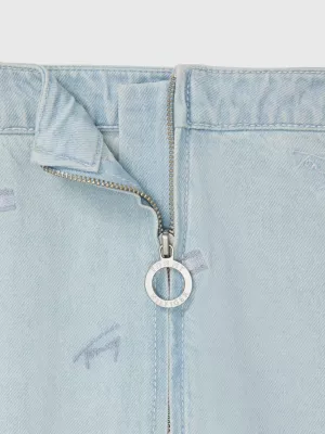 Minissaia de jeans adaptável