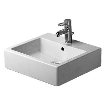 Duravit Vero wastafel 50x47cm m. kraangat m. overloop wit
