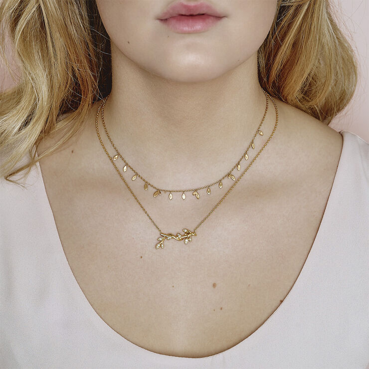 ByBiehl Jungle Vine necklace - GP Guld