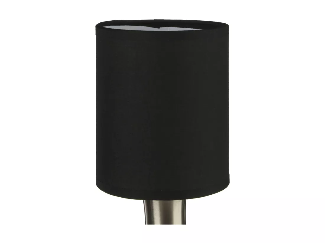 Lampe Tactile Noir et Chrome H 28 cm