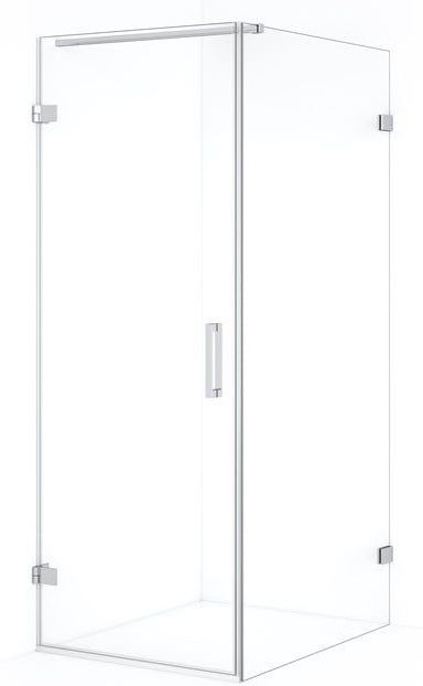 Diamond Douchecabine | 100x70 cm Chroom Helder glas Draaideur Rechthoek