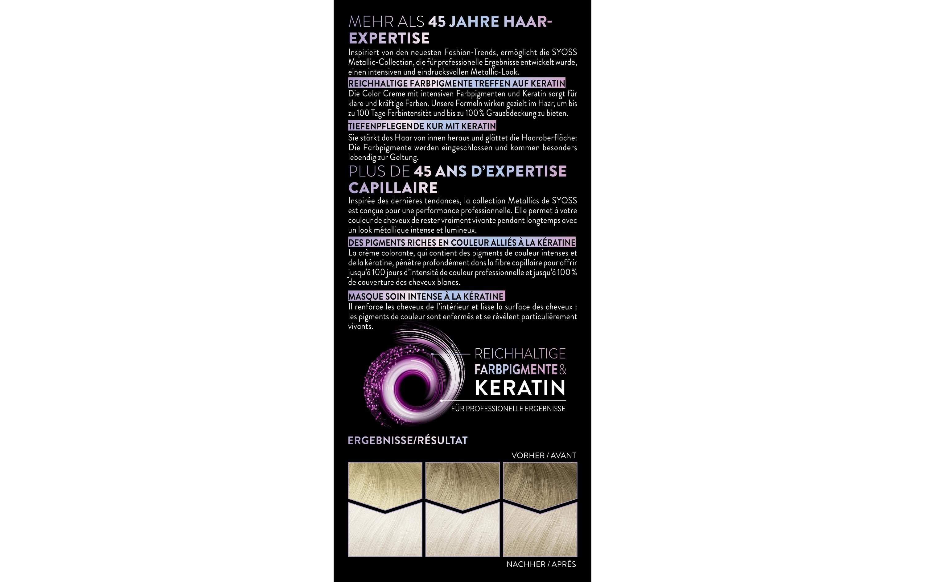 Haarcoloration 12-53 Platinum PearlPermanente Coloration mit Keratin für leuchtende Metallic-Reflexe