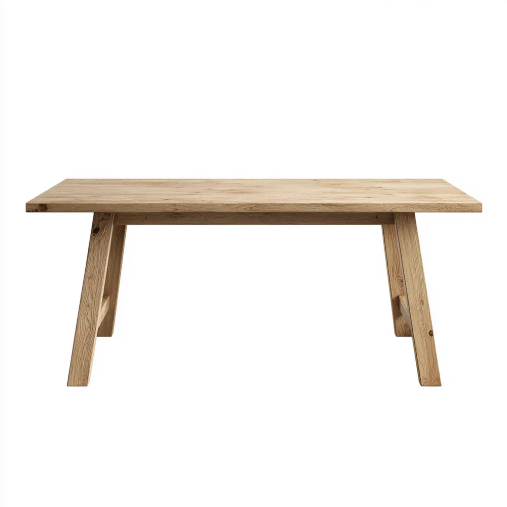 Esstisch Massivholz 180x90x75 cm – Eiche Natur – Skandinavisches Design