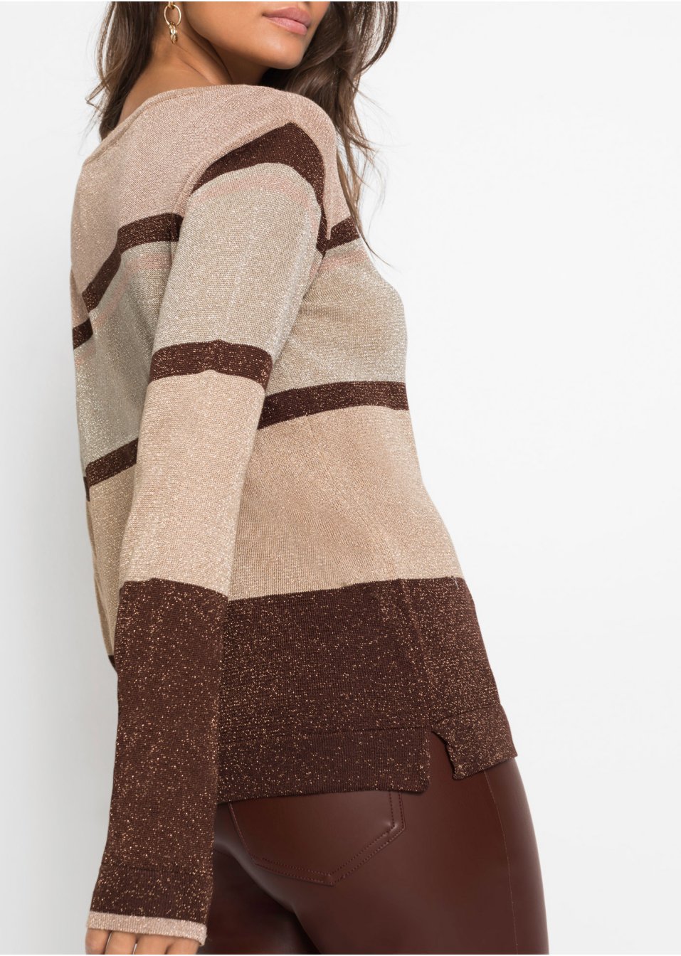 Pull à rayures avec Lurex