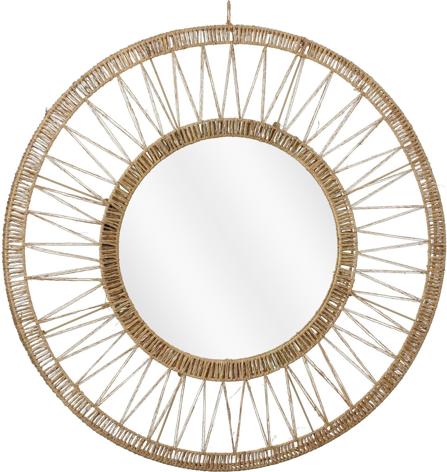 Mica Decorations spiegel Ludy naturel D 70 H 5 cm