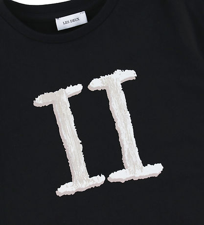 Les Deux T-Shirt - Hand Drawn Encore - Schwarz/Ivory