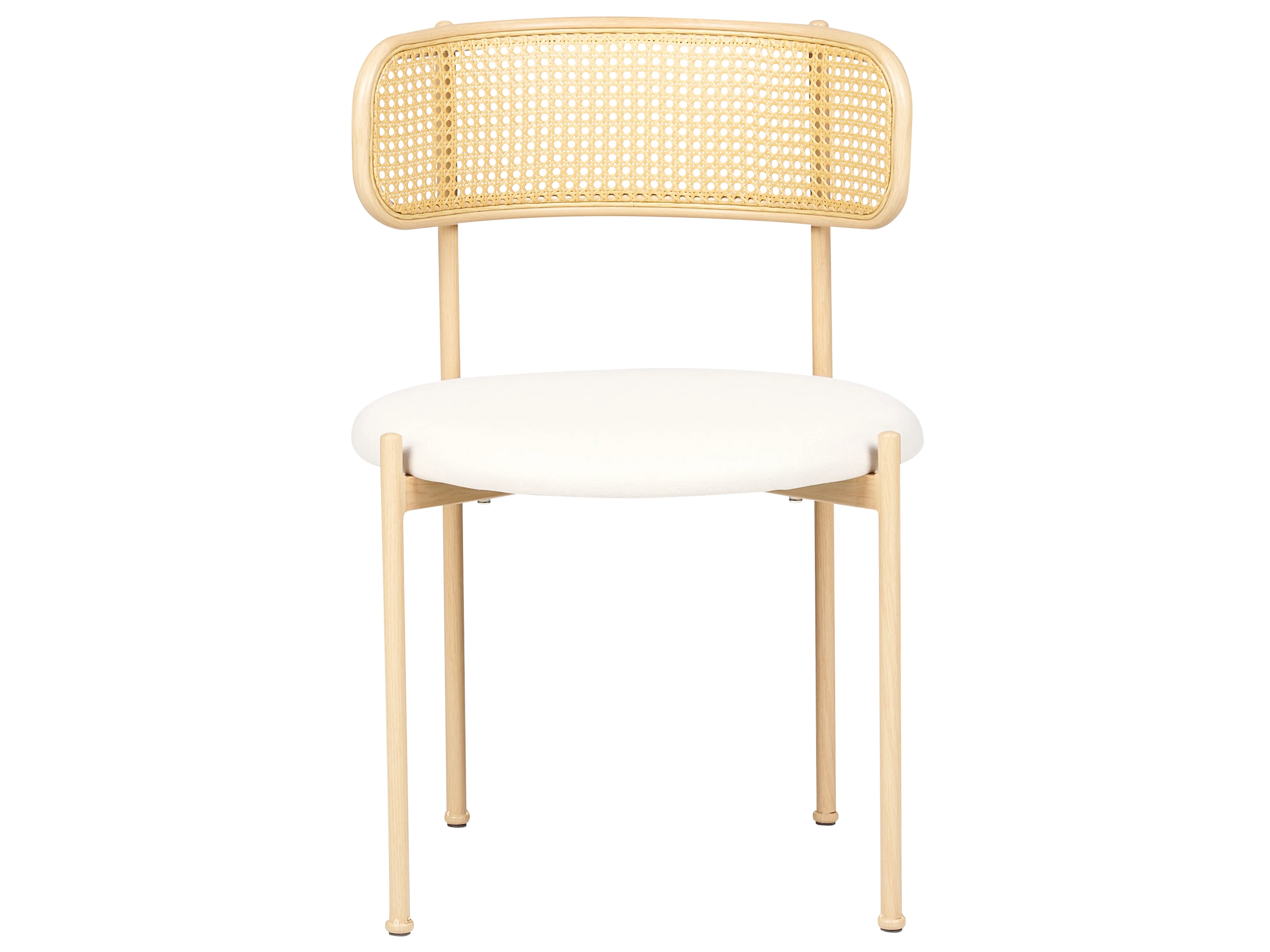 Set van 2 eetkamerstoelen ANDOVER Metaal Lichtbeige