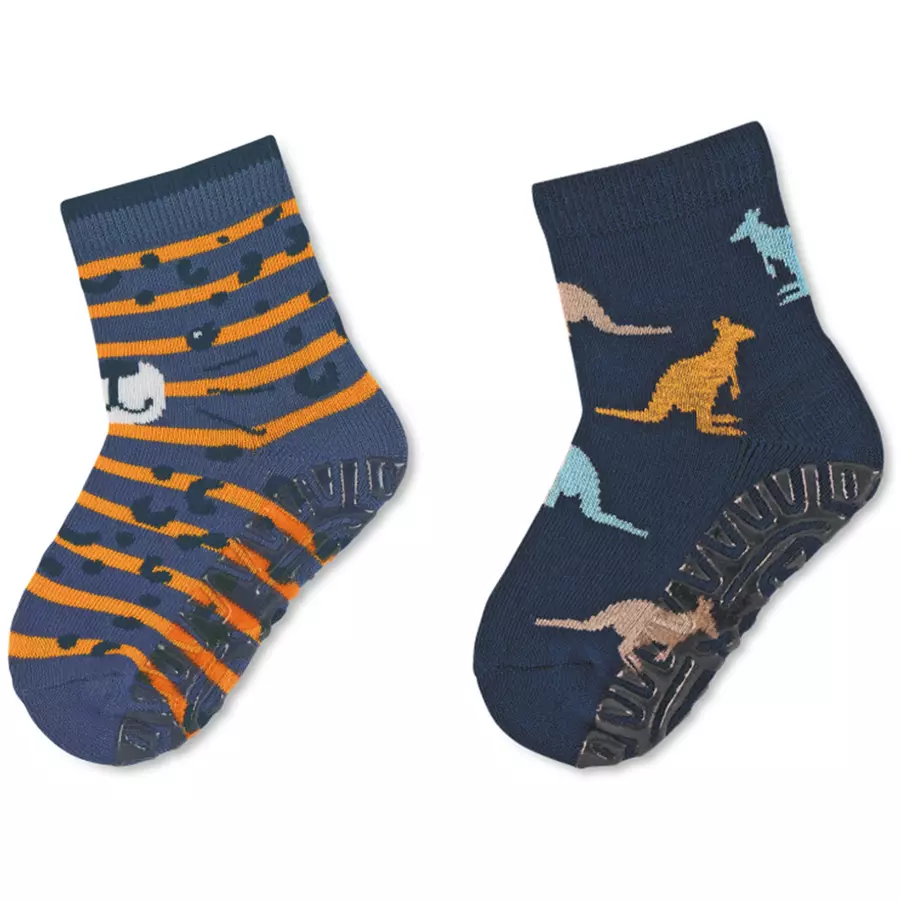 Sterntaler Fliesenflitzer Air Doppelpack LeopardKänguru blau