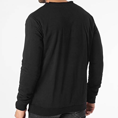 Sweat Crewneck Rider Noir Jaune Fluo Réversible