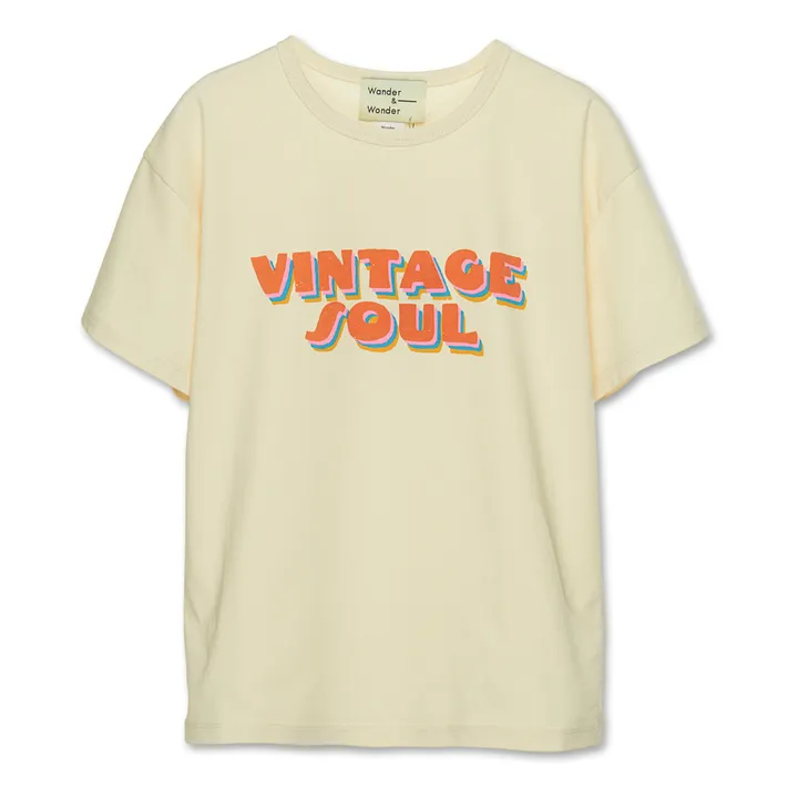 Wander & Wonder T-Shirt Vintage Soul Coton Bio | Crème