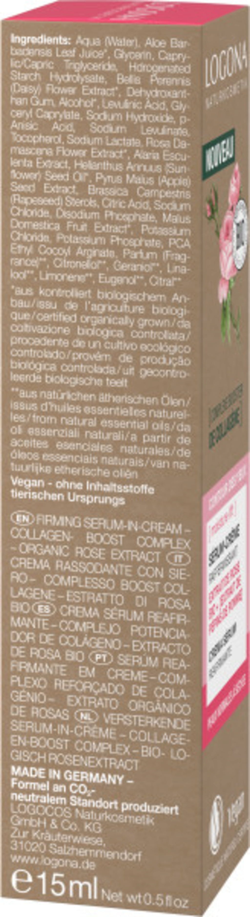 LOGONA  [moisture lift] Straffende Serum-In Augencreme , 15 ml