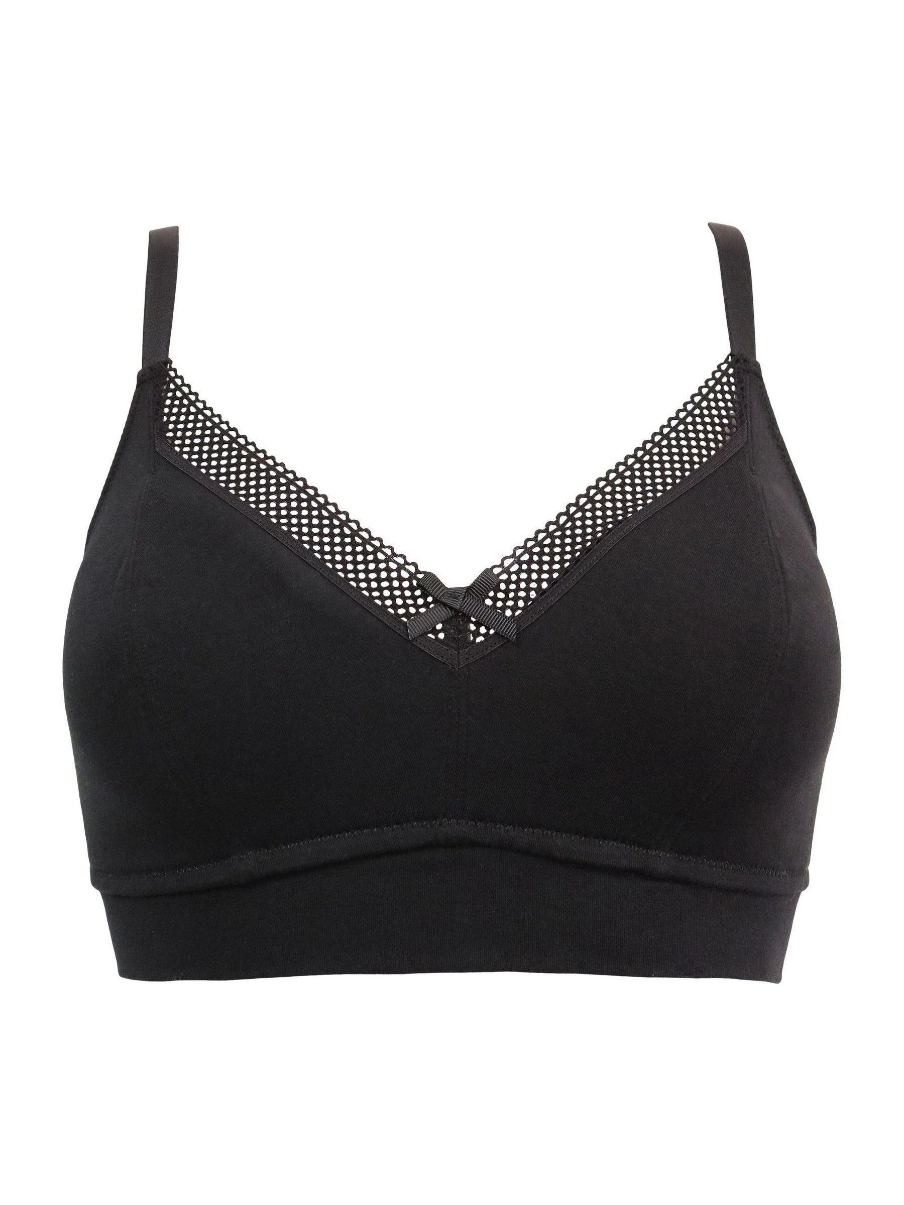 Zwart - Pour Moi - Love to Lounge - Beugelloze katoenen beha