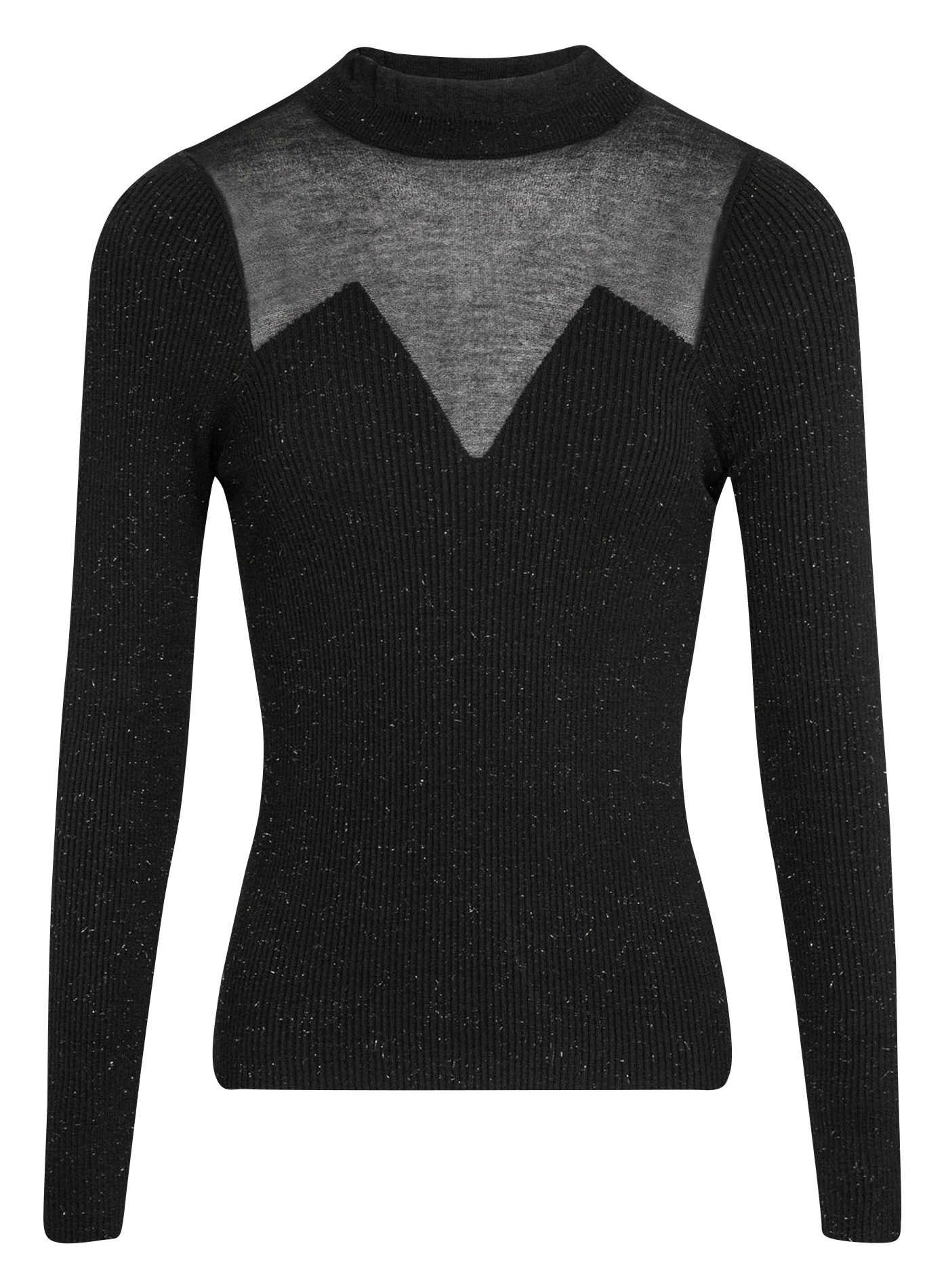 MGLOSS - Pull moulant col montant | Noir