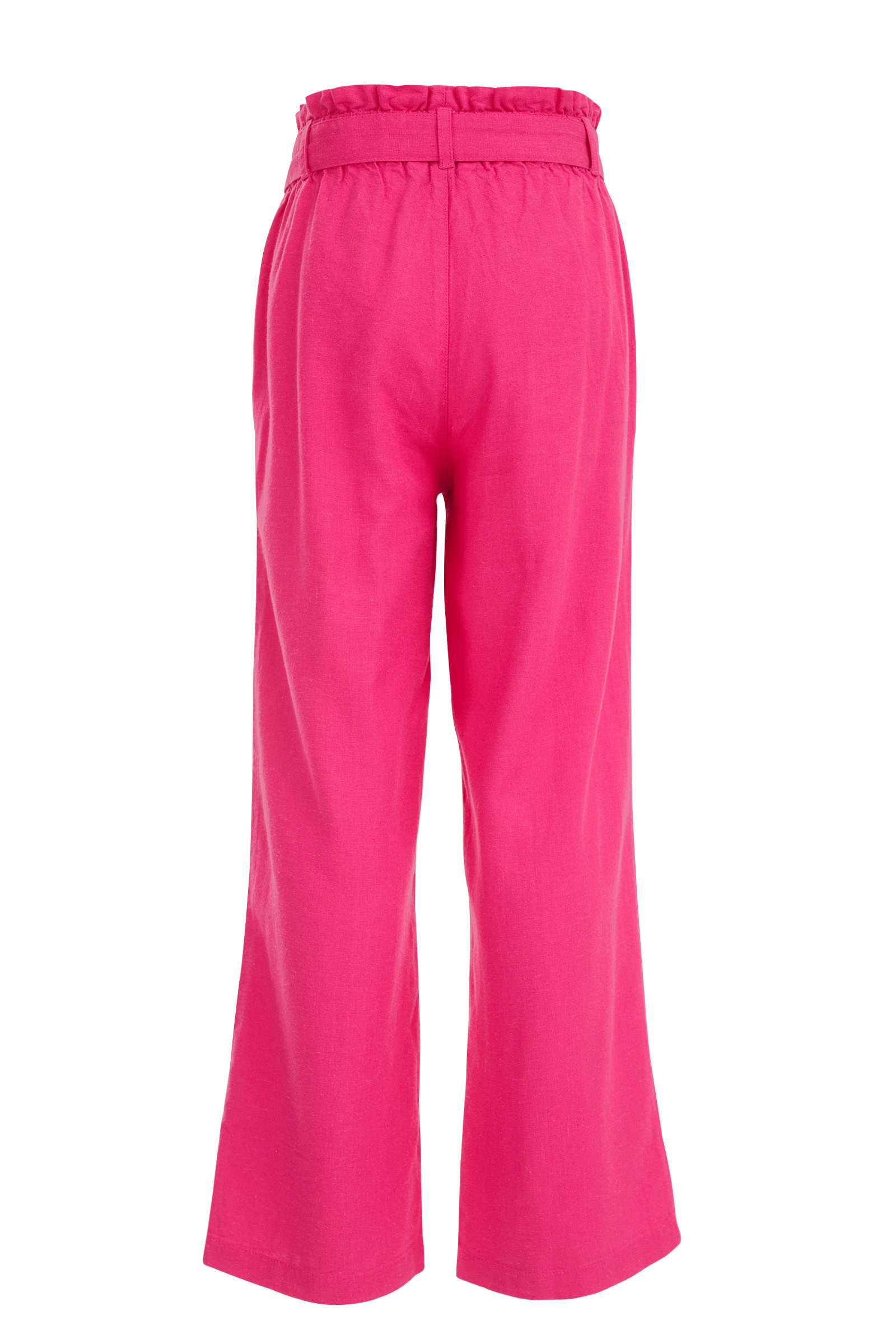 Meisjes wide leg broek van linnenmix WE Fashion Roze