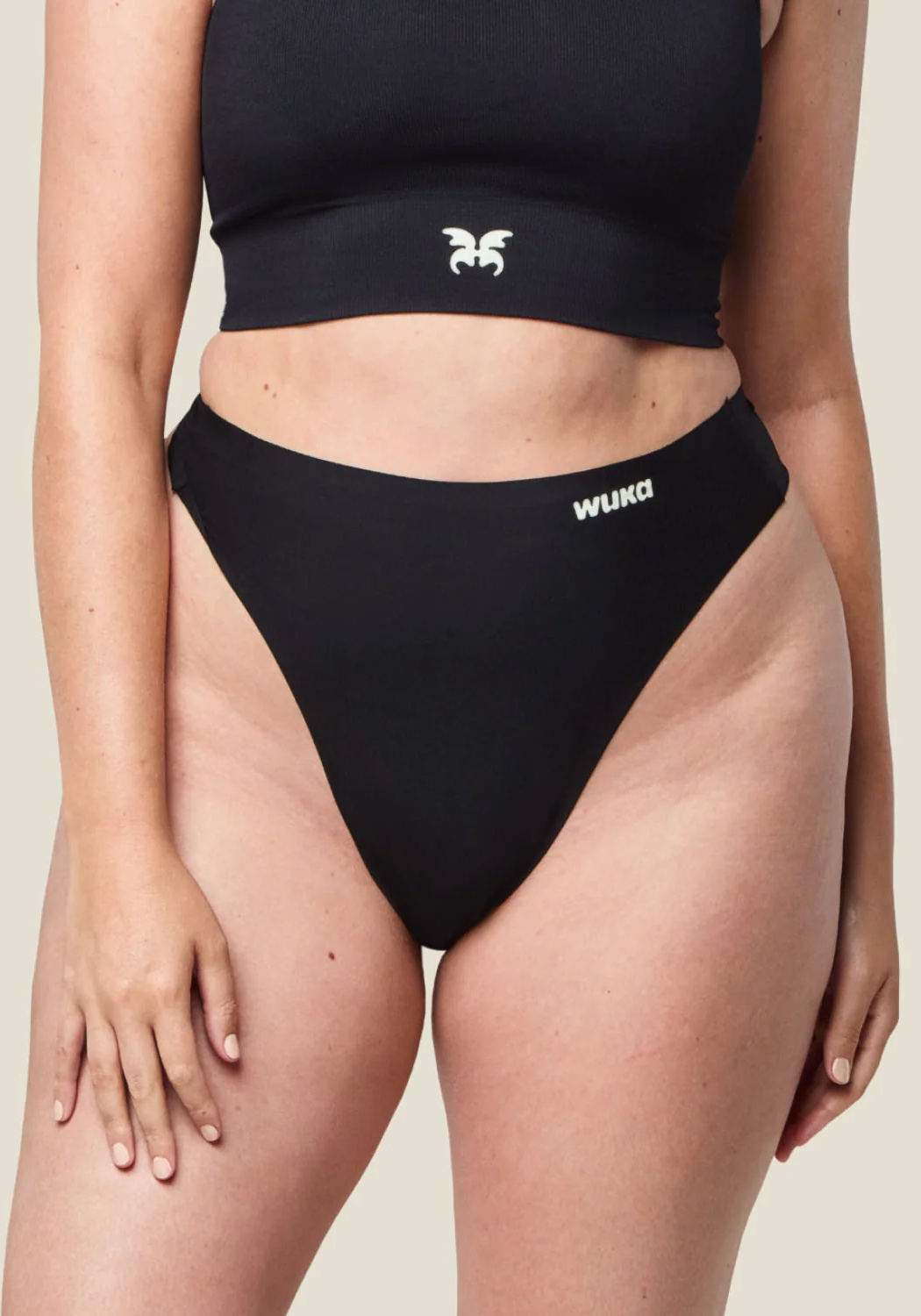 Wuka Wear Stretch Thong Light Flow Black