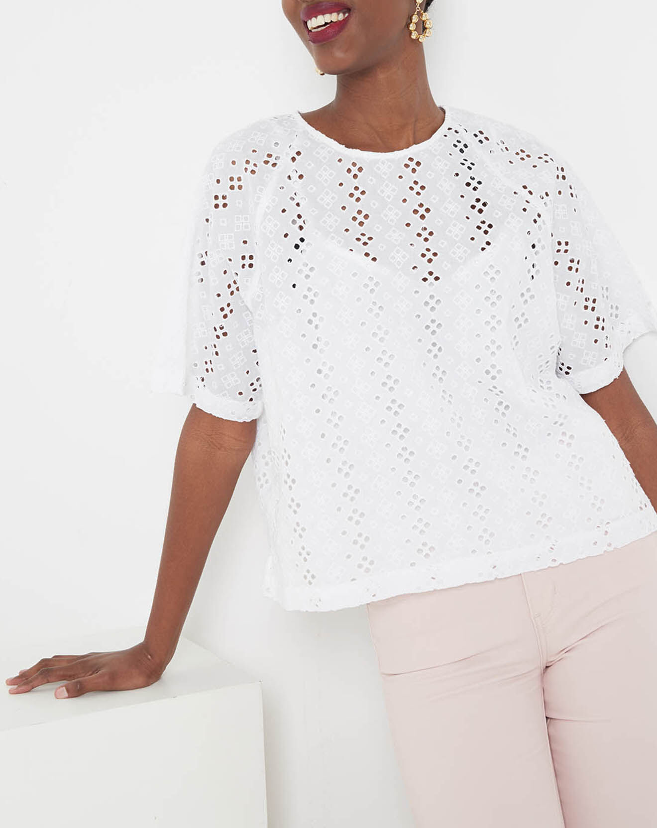 Levi's® Top en Dentelle de Calais blanc