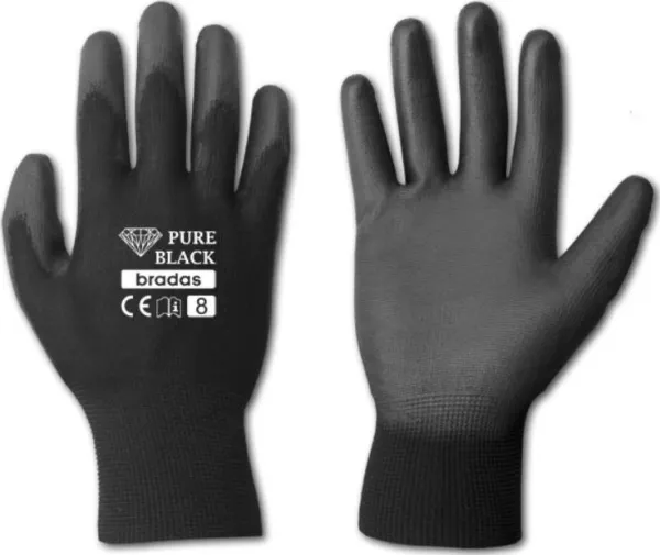 Bradas RWPBC9, Polyester, Polyurethan, Sort, Unisex, 1 par