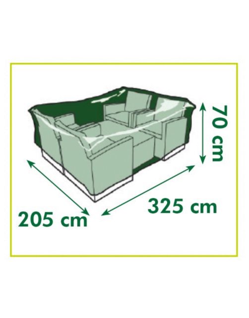 Nature Beschermhoes Voor Loungeset - Tuinmeubelen - 70x325x205 cm Grijs