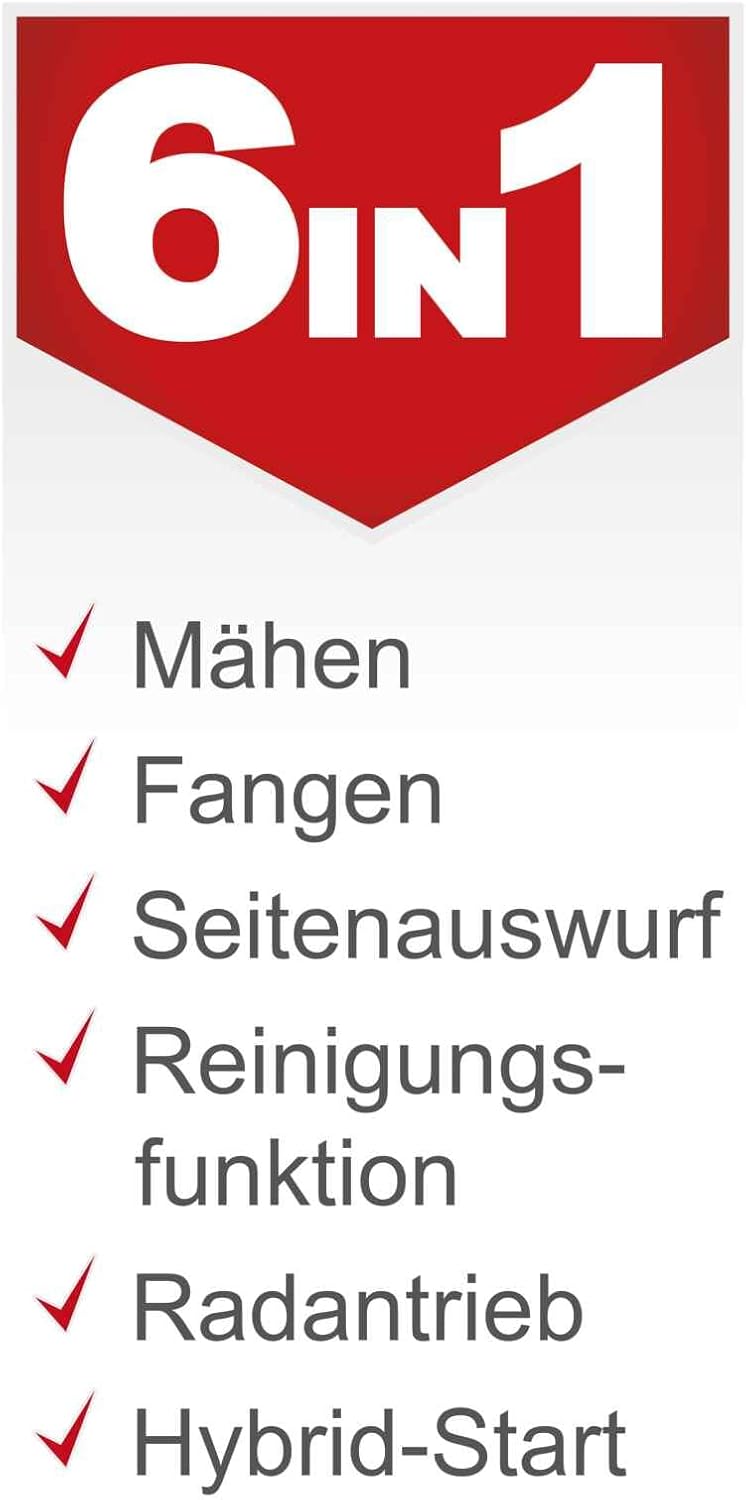 Scheppach Benzin Aufsitzmäher MR230-61 | 6PS | E-Start | 61cm Schnittbreite | 35-75mm Schnitthöhe | 150L Fangbox | 4xVor- / 1xRückwärtsgang | Rasenmäher Rasentraktor Aufsitzrasenmäher mit Antrieb