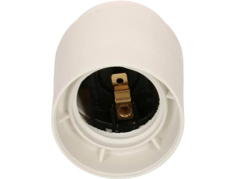 Max Hauri Lampenfassung E27 Glattmantel M10 x 1 Weisse Lampenfassung für E27 Leuchtmittel