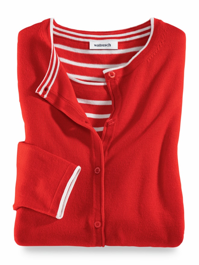 Hautschmeichler-Twinset Ringelmix