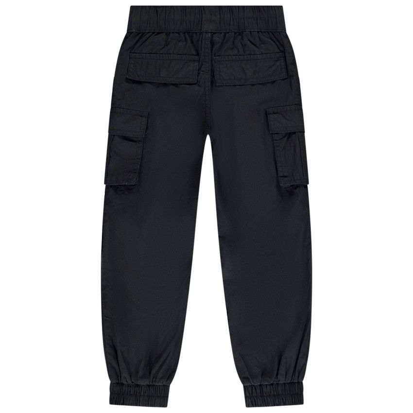 Pantalon cargo style parachute à poches pour garçon - Noir