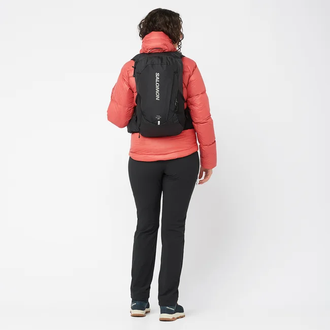 OUTLINE MID DOWN  Daunenjacke mit Kapuze Damen MineralRed