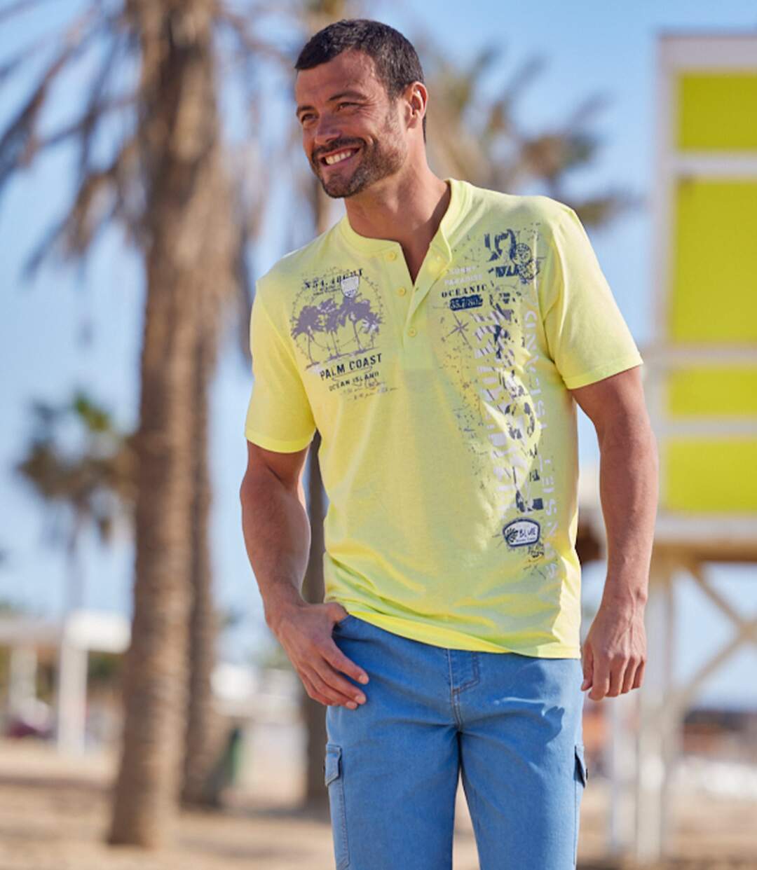 Lot de 3 Tee-Shirts Col Tunisien Oceanic