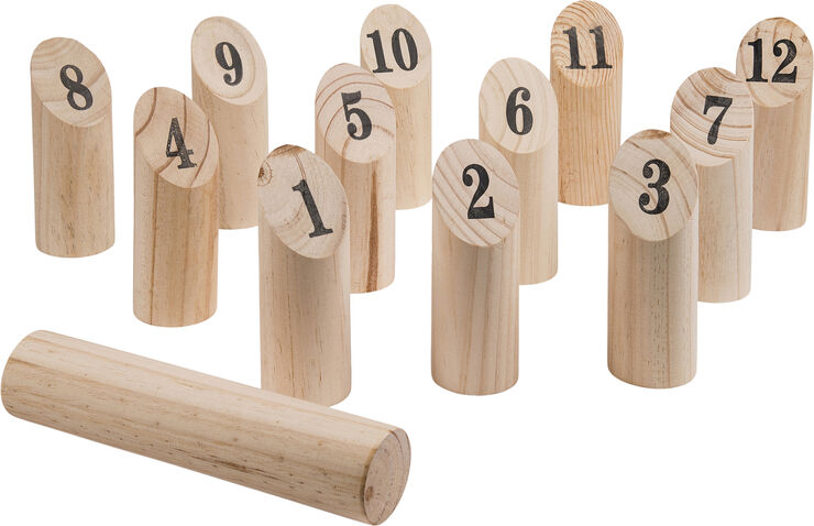 Udendørs leg VINI NUMMER-KUBB SPIL