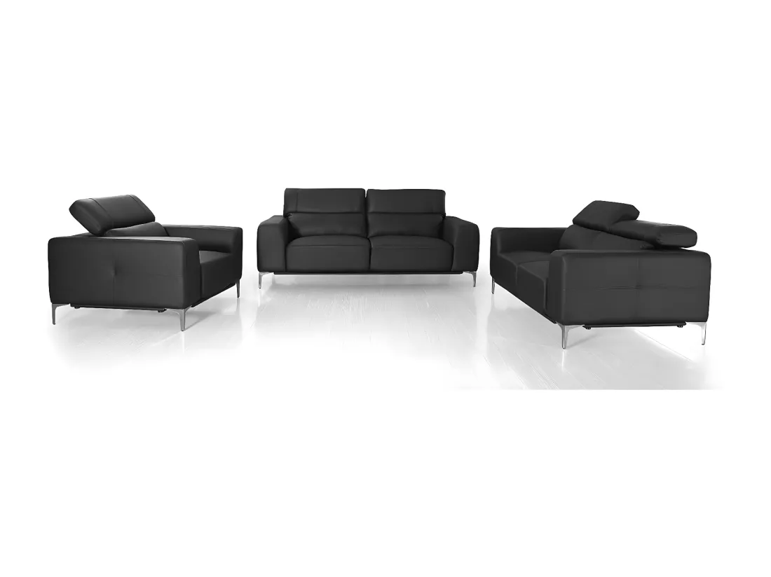 Fauteuil cuir Design NORA Noir
