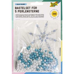 Kit d'étoiles en perles, 340 pièces, or / vert / rose