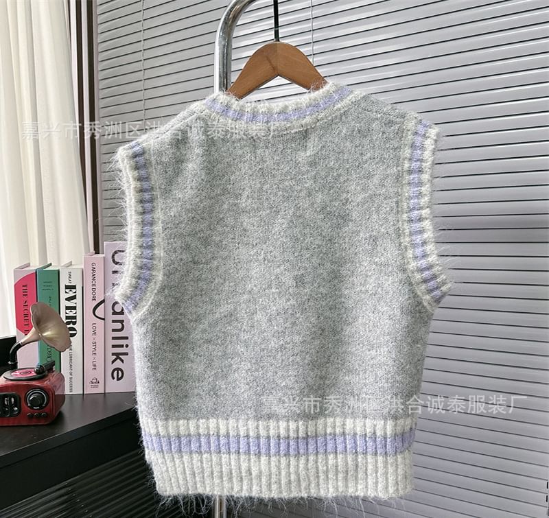 staybabes - V-hals gestreept vest