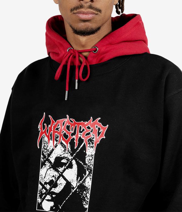 Wasted Paris Telly Wire Hoodie (black fire red)