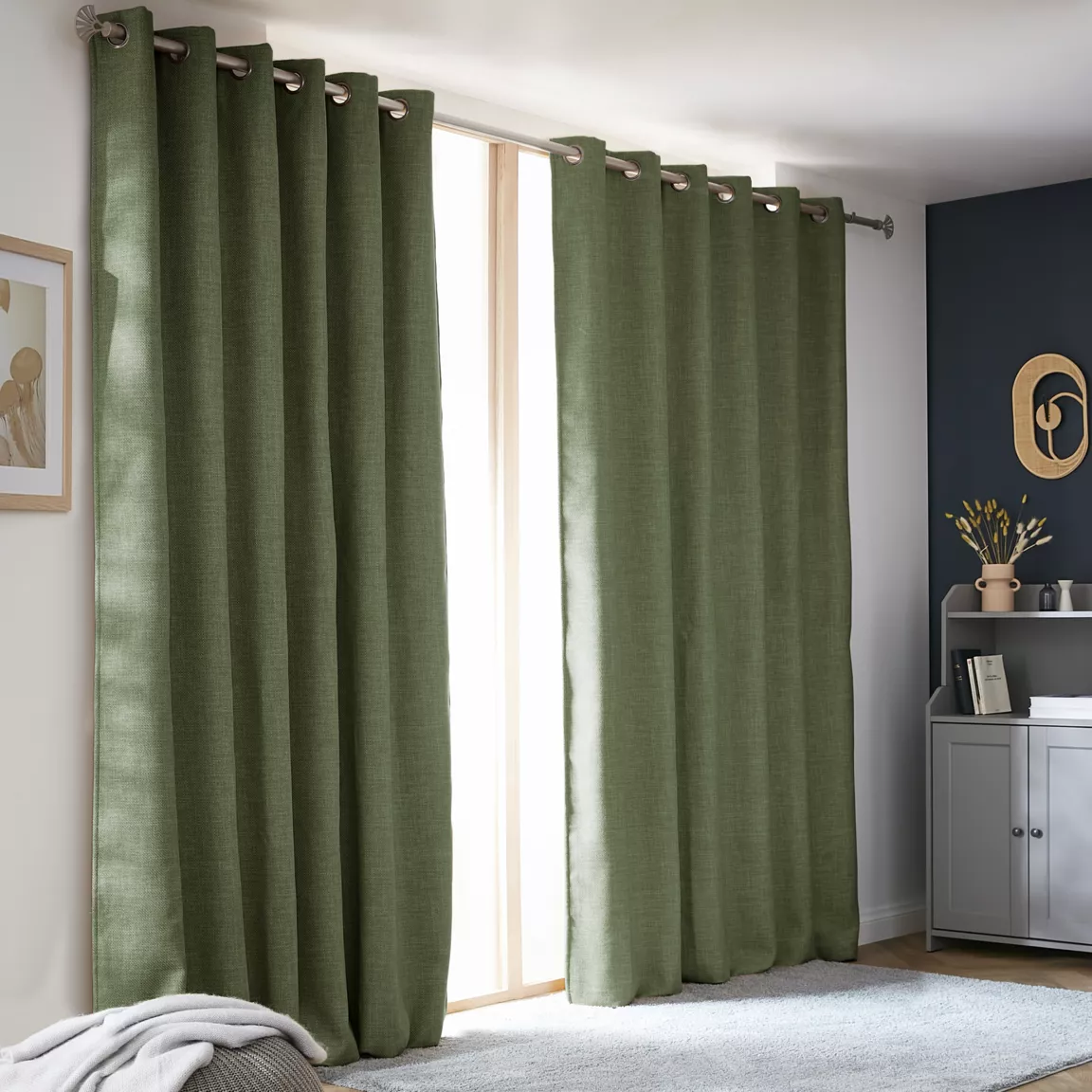 Rideau obscurcissant thermique (180 x 260 cm) Alba Vert kaki