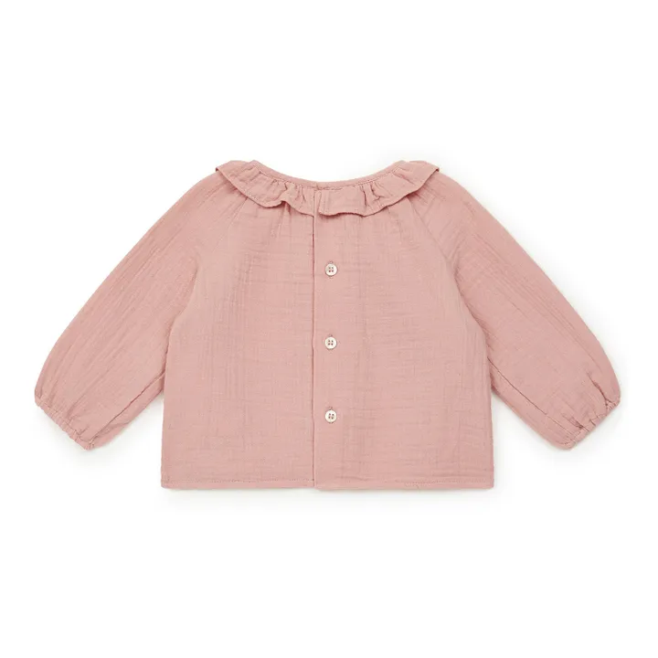 Bonton Blouse Gaze de Coton Bio Mamour | Rose pâle