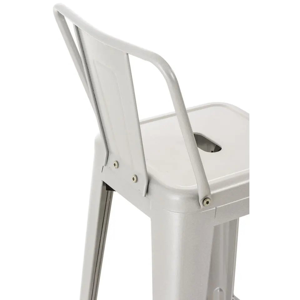 CLP Barkruk Mason natura Frame - Metaal - zilver