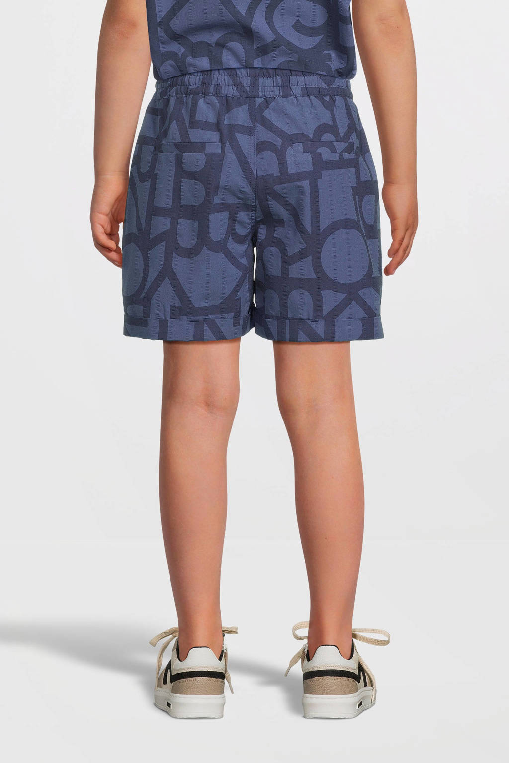 Me & My Monkey short Pake met all over print blauw