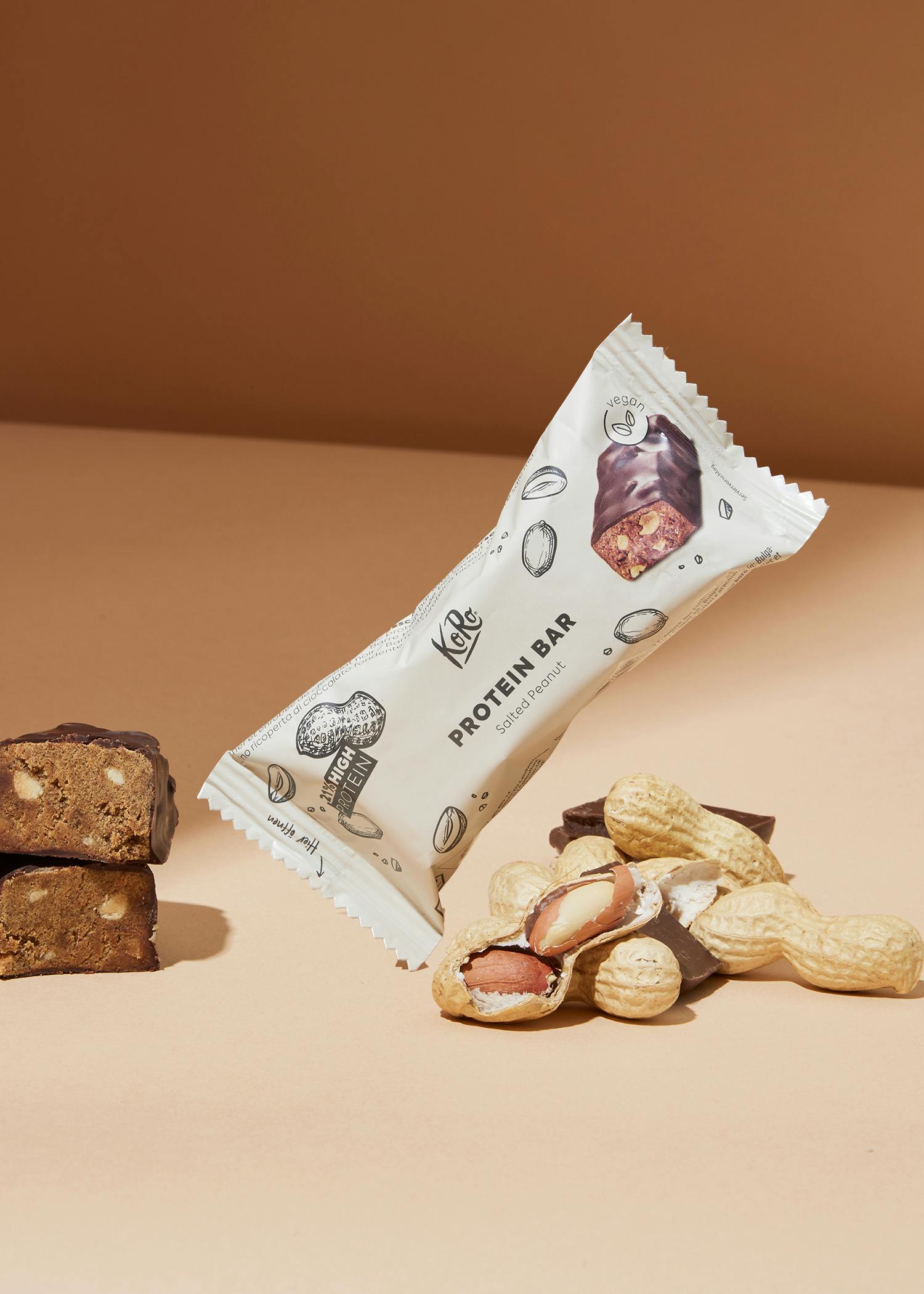 Veganer Bio Proteinriegel Salted Peanut 50 g