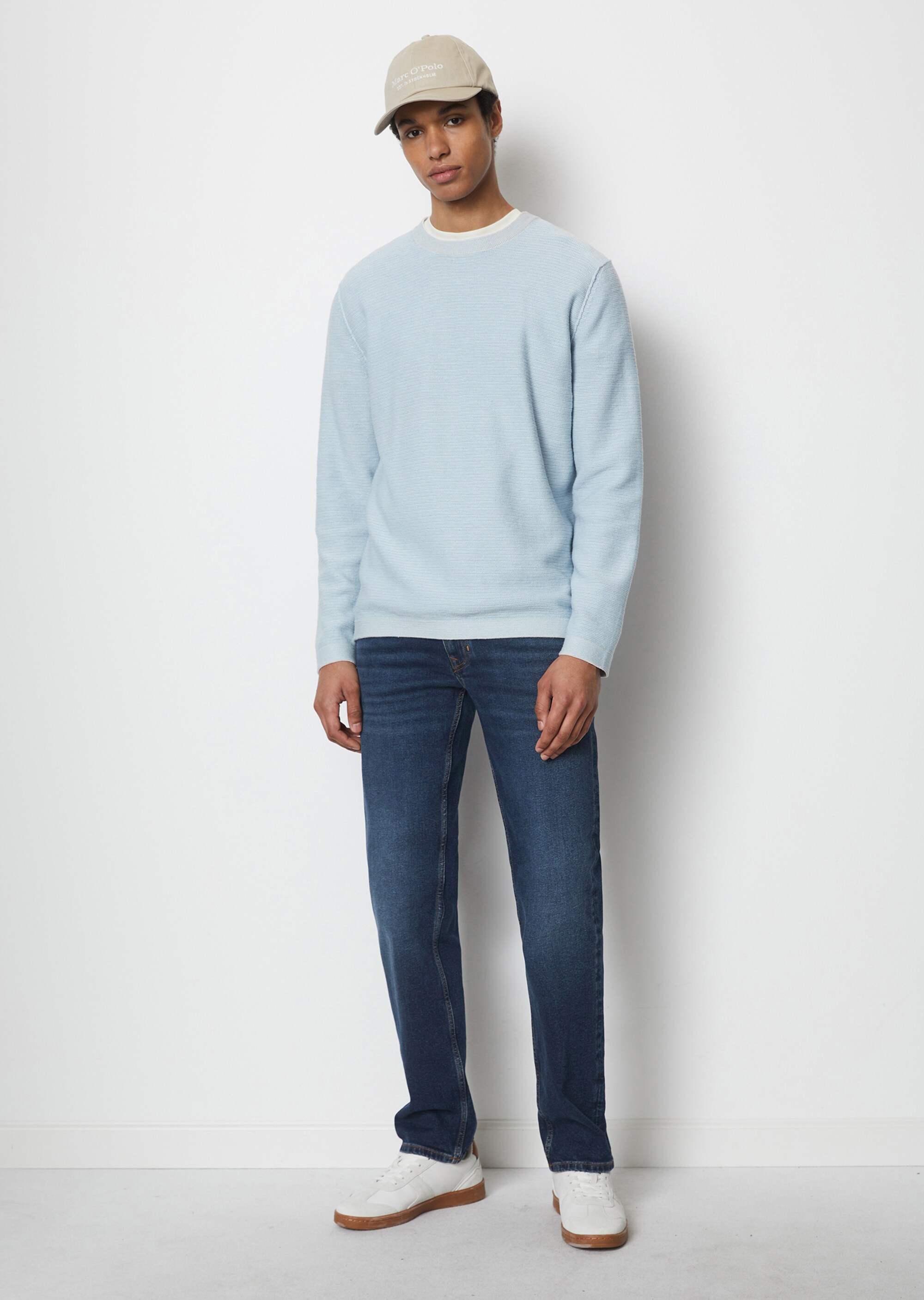 Pullover regular aus Bio-Baumwolle und Leinen