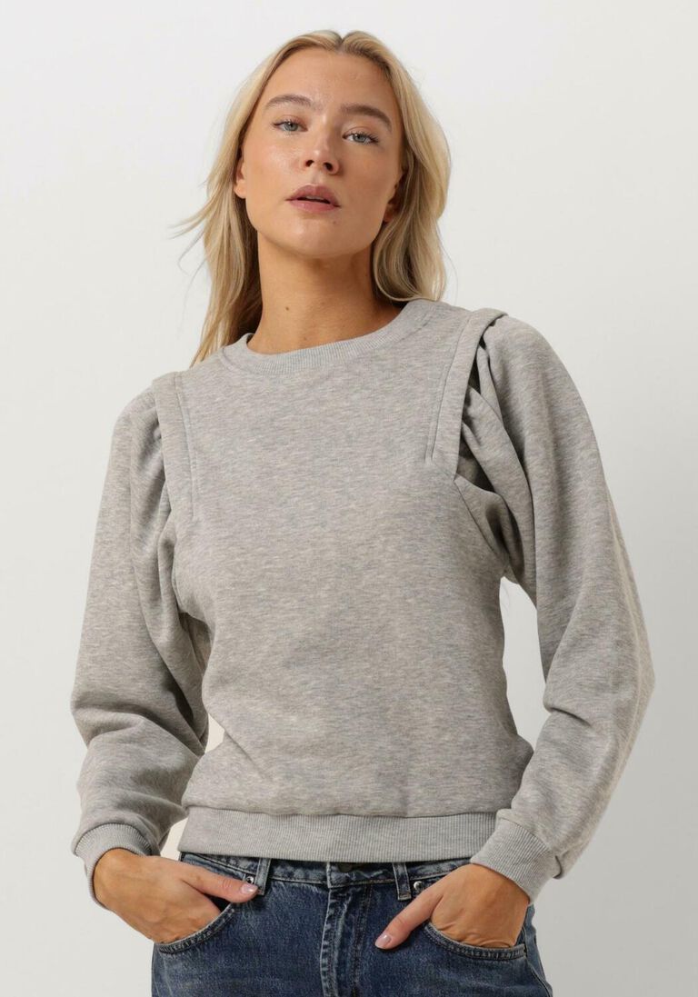 RUBY TUESDAY lichtgrijze ruby tuesday trui timothee sweat top with shoulder detail