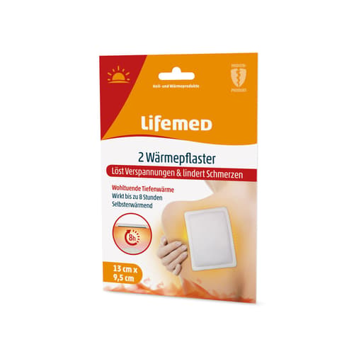 Lifemed Wärmepflaster 9,5 cm x 13 cm weiss