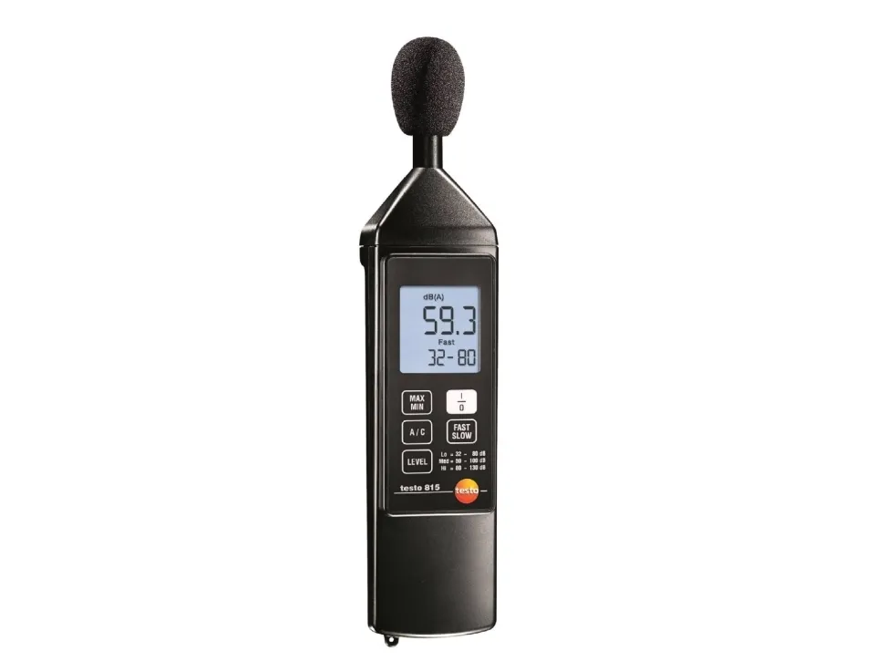 Testo 815, Digital, A-vægt, C-weighting, Hurtig, Langsom, 32 - 130 dB, 1 dB, 0,1 dB