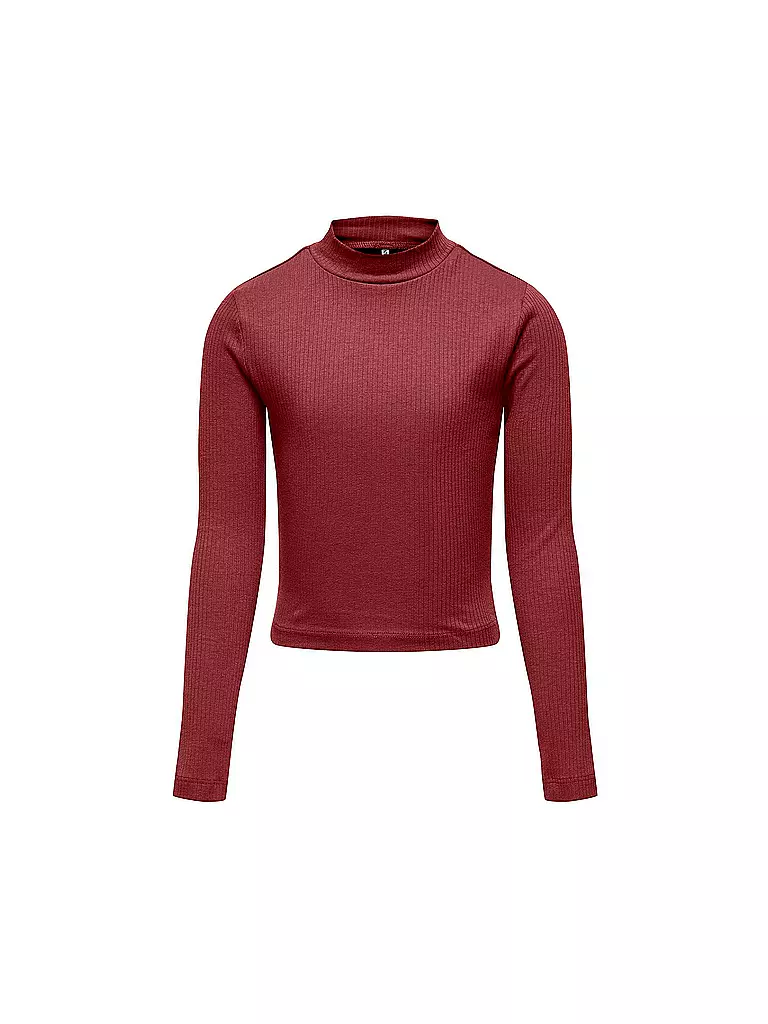 ONLY Mädchen Langarmshirt KOGLINEA  dunkelrot