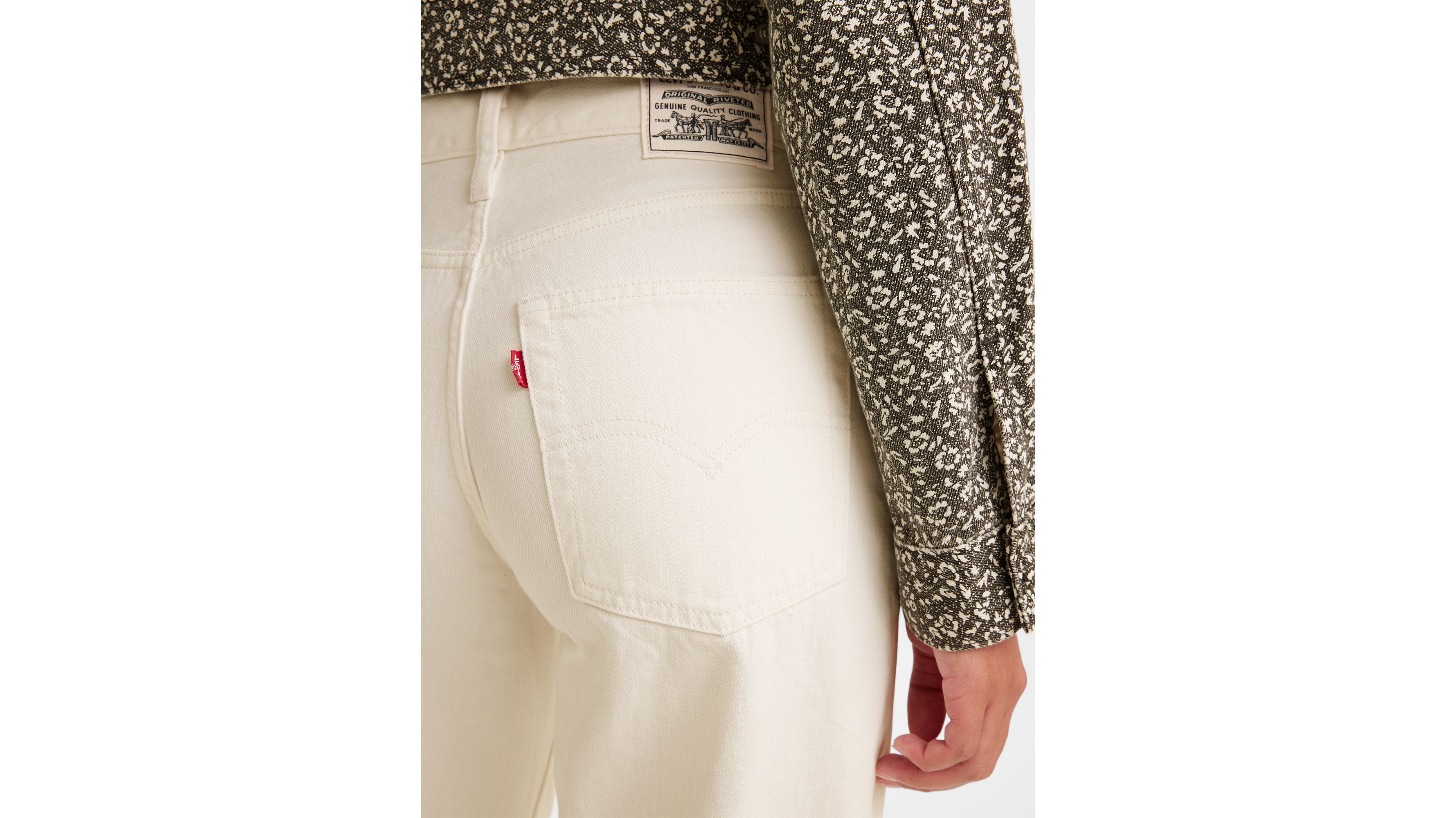 Jean Dad baggy WellThread® - Light White Worn In - Blanc