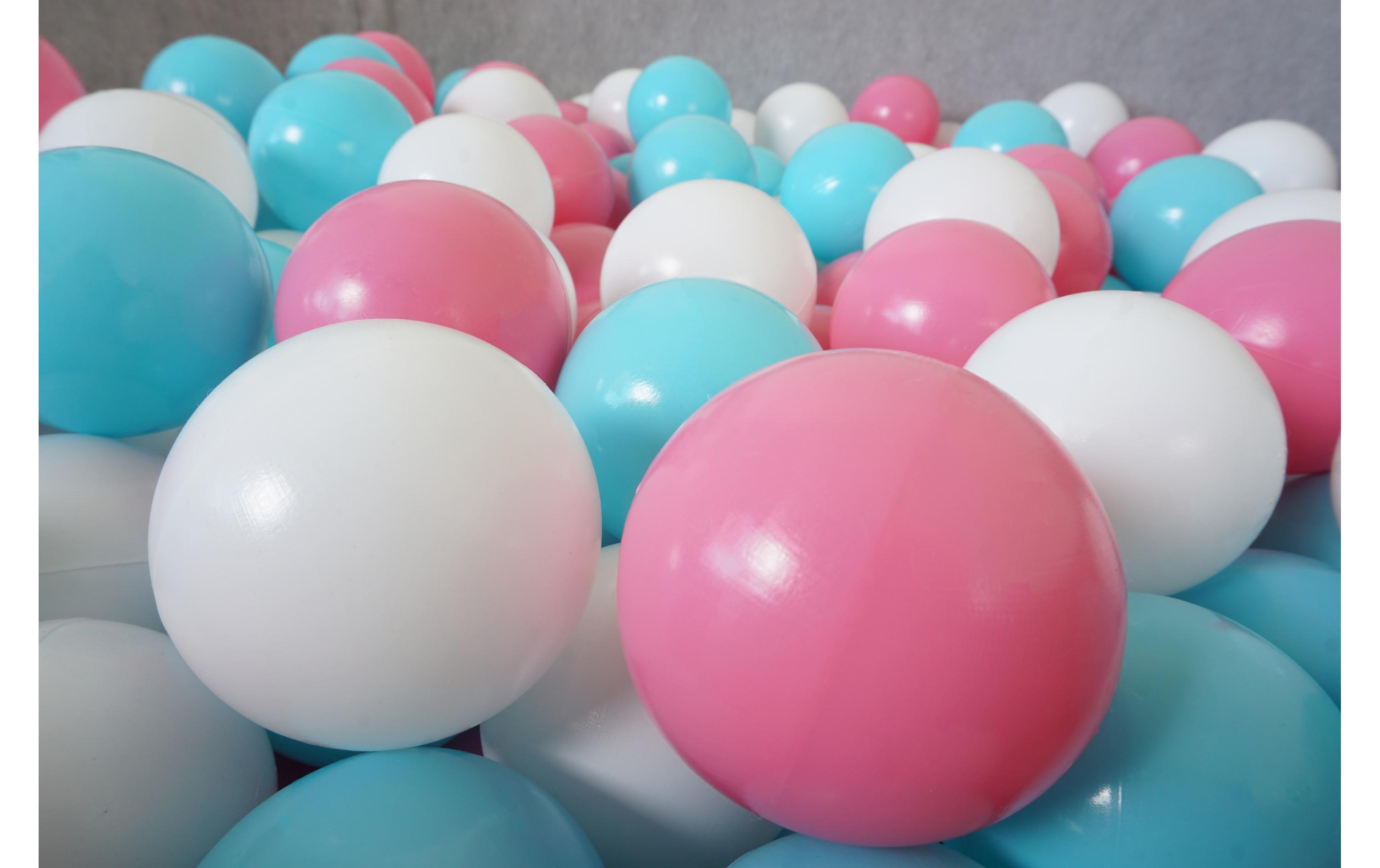 Bälle Rose, Creme, Hellblau 100 Stück100 Spielbälle in Rose, Creme und Hellblau