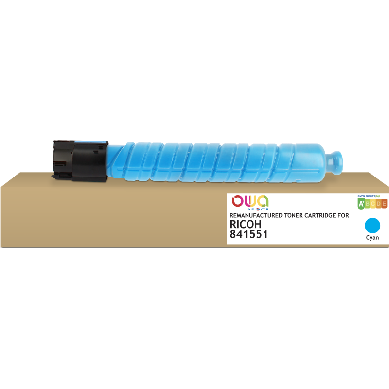 Toner remanufacturé OWA - standard - Cyan - pour RICOH 841551