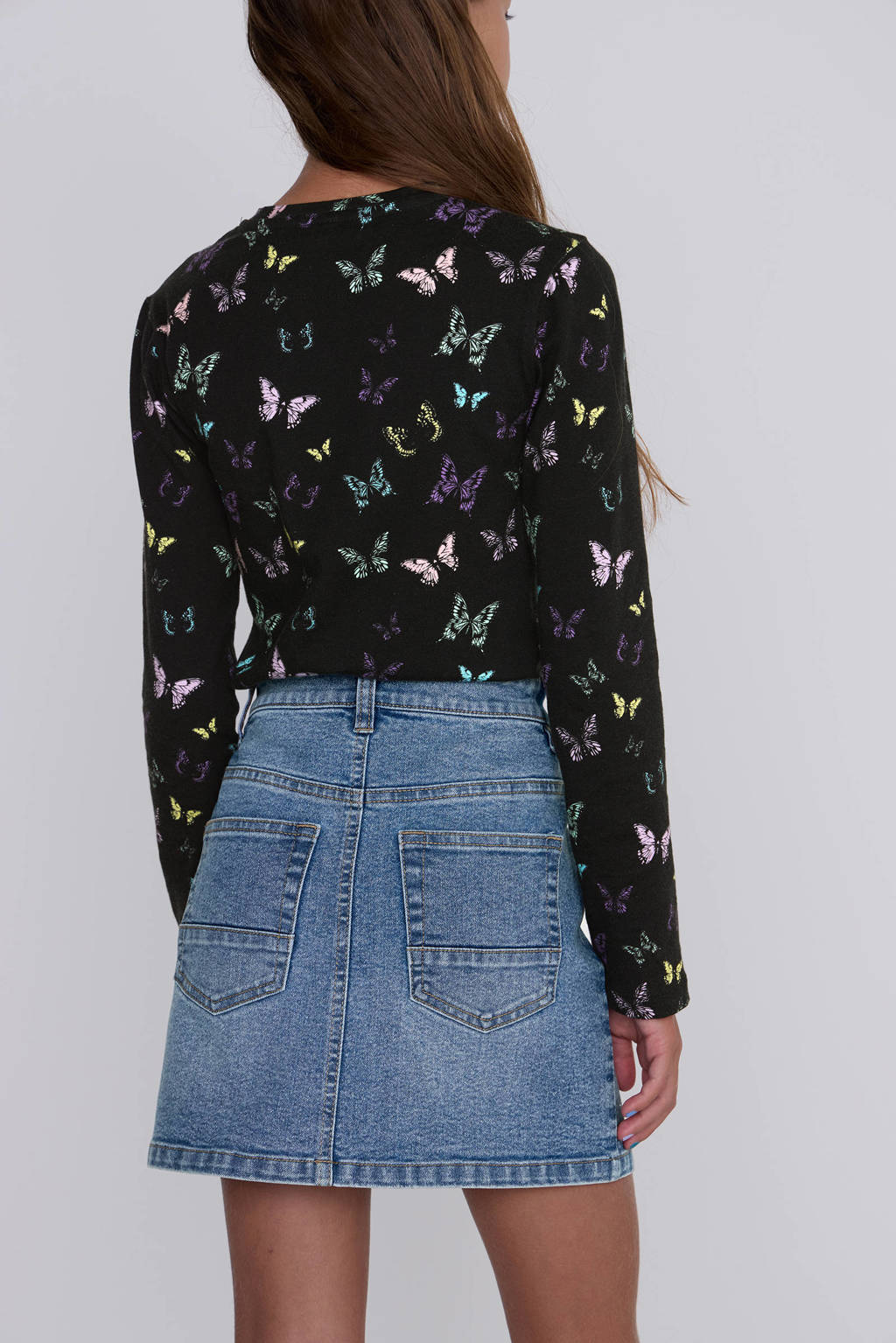 Coolcat Longsleeve Top Tyra met Vlinder All-over Print